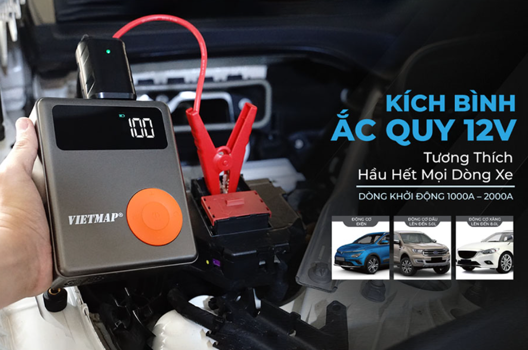 Bơm lốp ô tô không dây đa năng Vietmap MF139